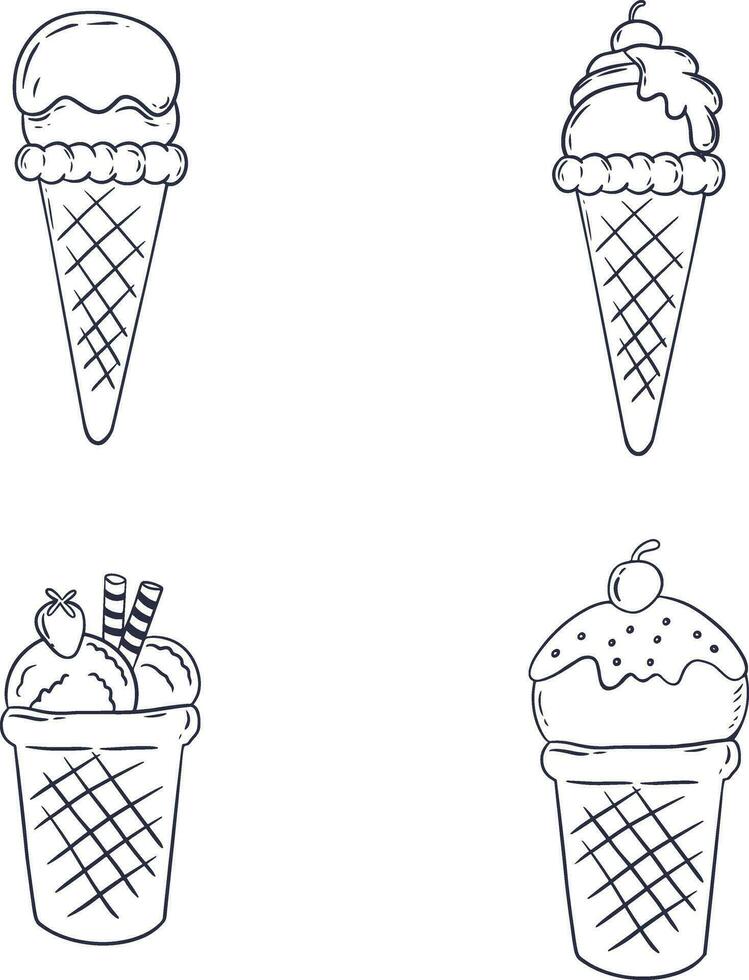 la glace crème délicieux avec plat conception. vecteur illustration