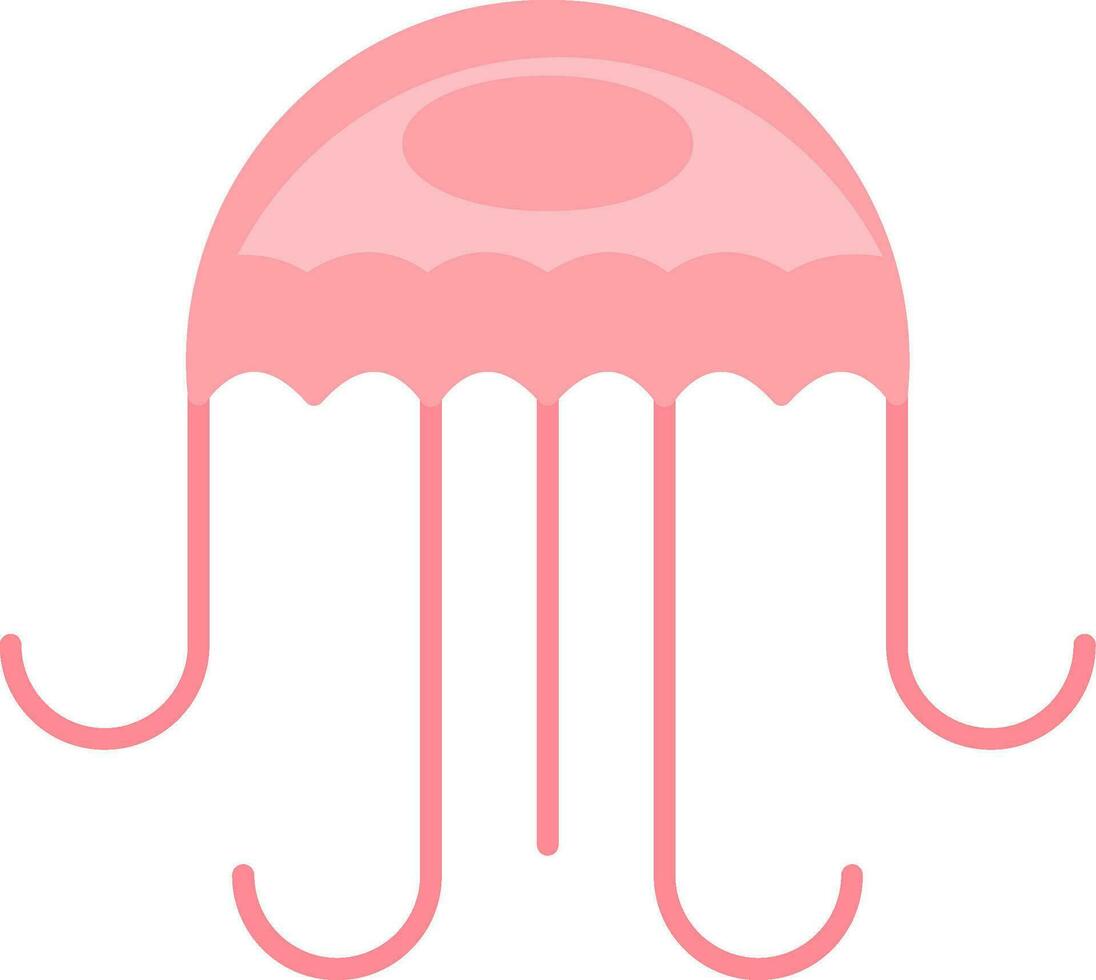 icône plate méduses vecteur