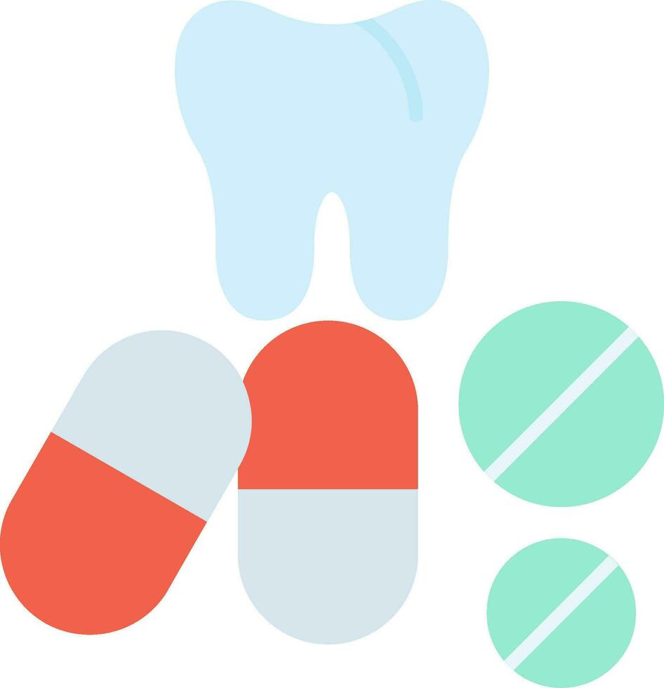 icône plate de pilules vecteur