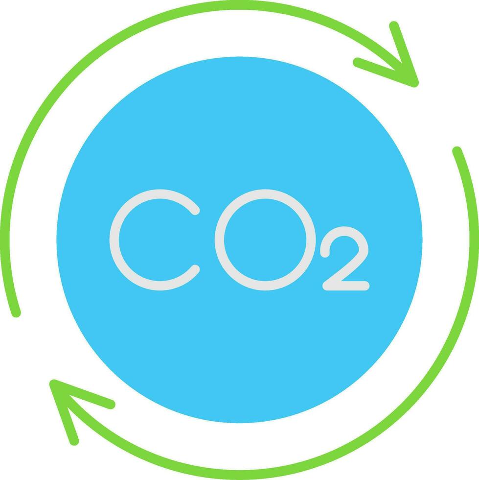 carbone cycle plat icône vecteur
