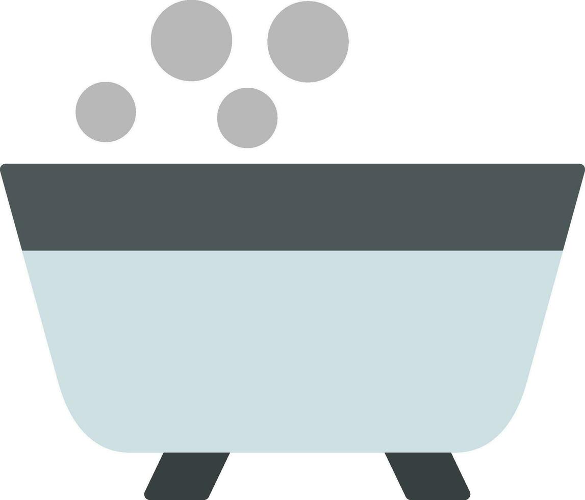 icône plate de baignoire vecteur
