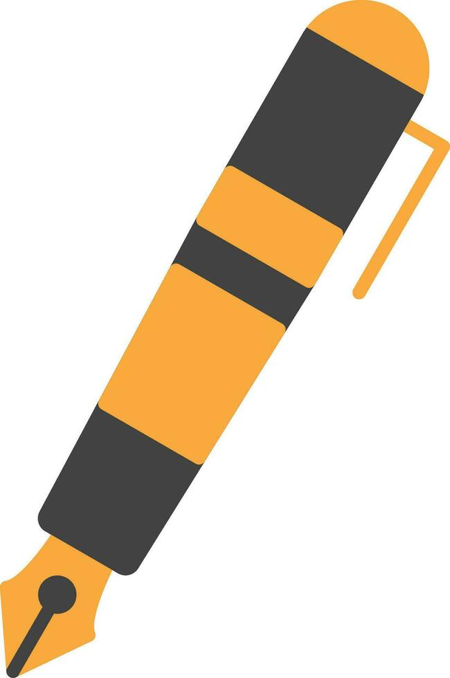 icône plate stylo plume vecteur