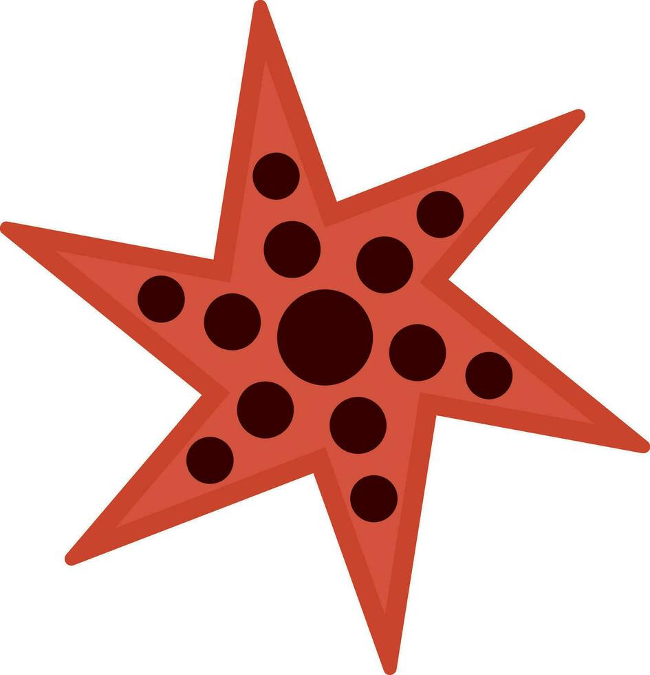 icône plate étoile de mer vecteur