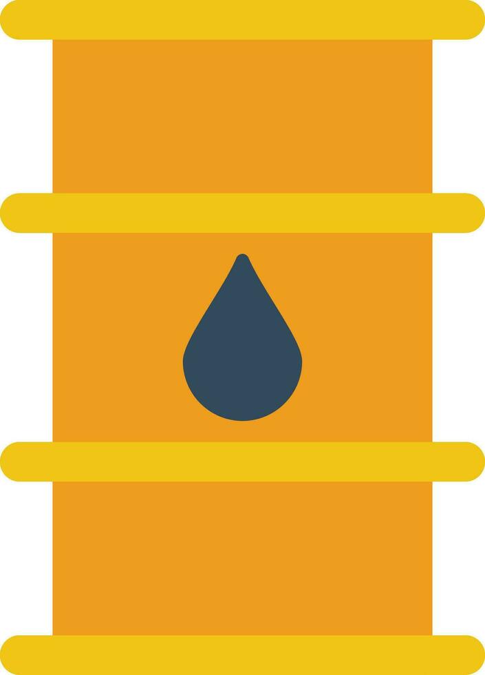 icône plate de baril de pétrole vecteur