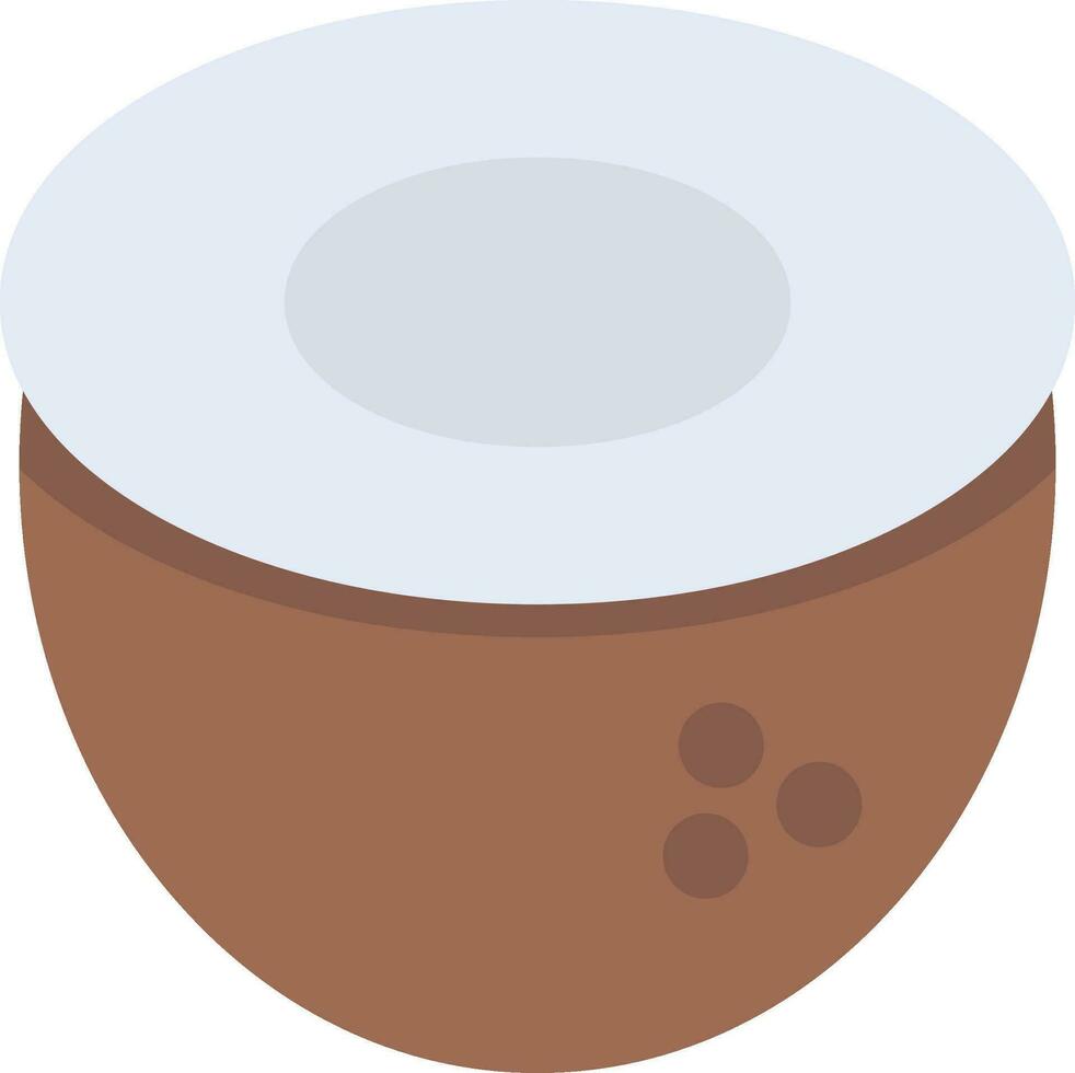 icône plate de noix de coco vecteur