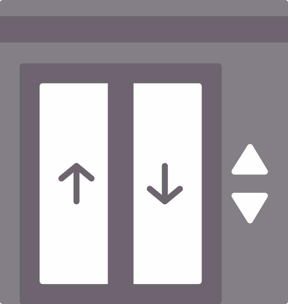 icône plate d & # 39; ascenseur vecteur