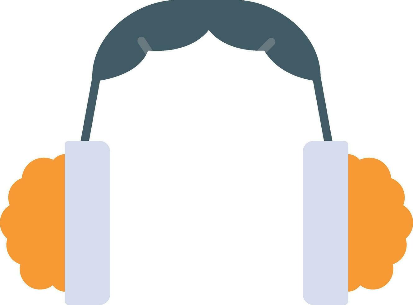 icône plate de cache-oreilles vecteur