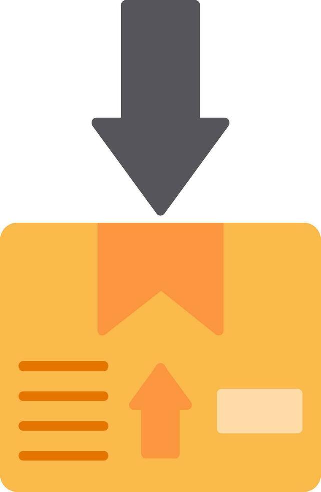 icône plate de paquet vecteur