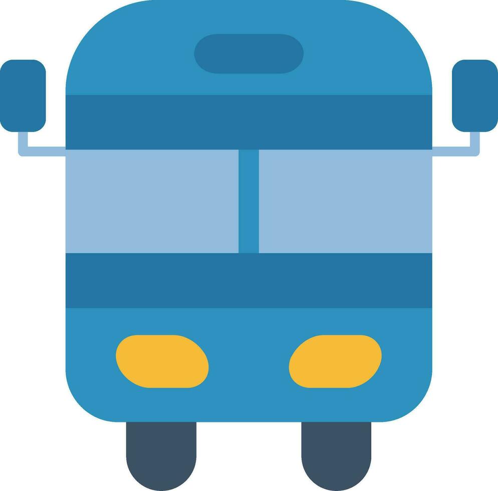 icône plate de bus scolaire vecteur
