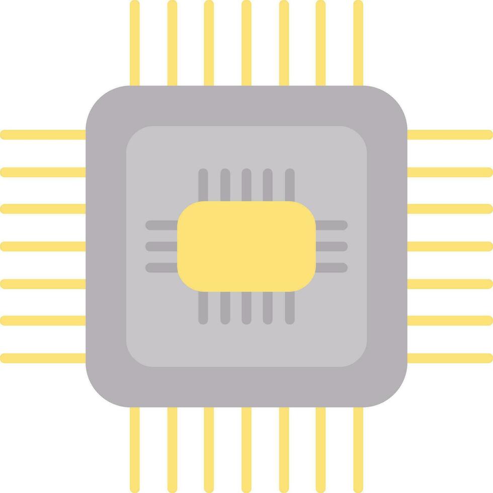 icône plate du processeur vecteur
