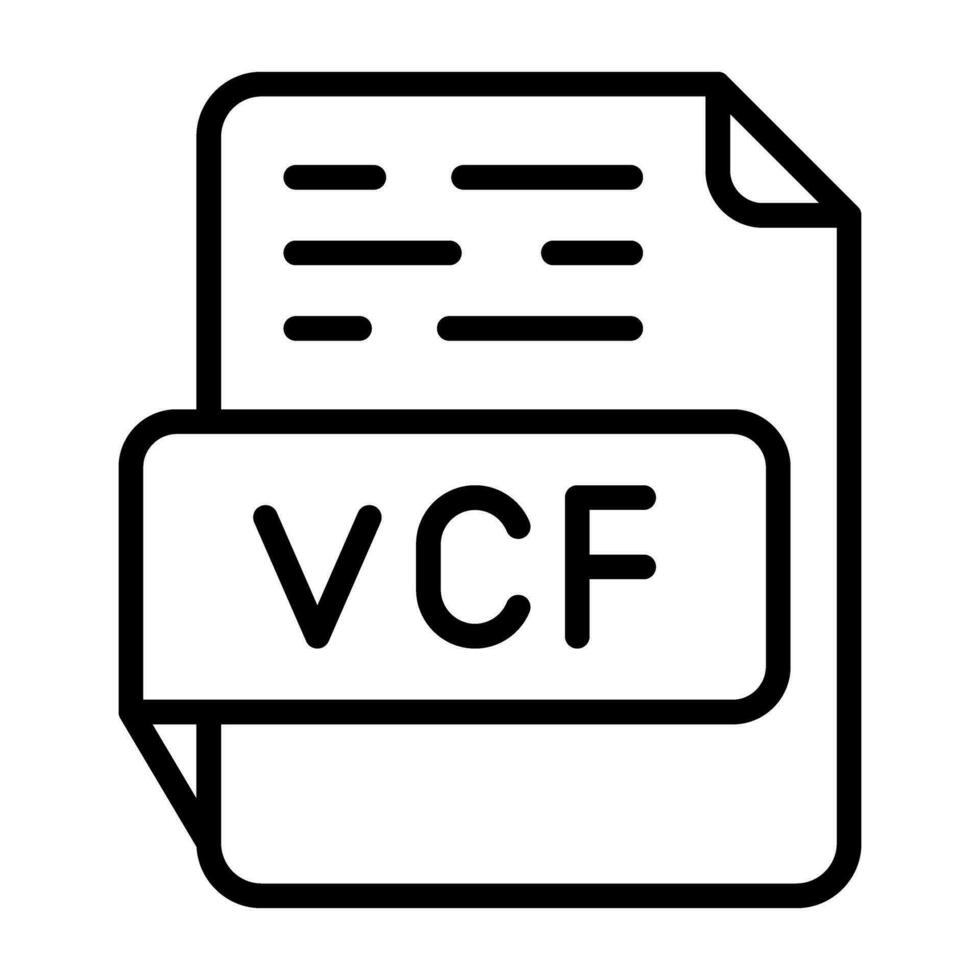 vcf vecteur icône