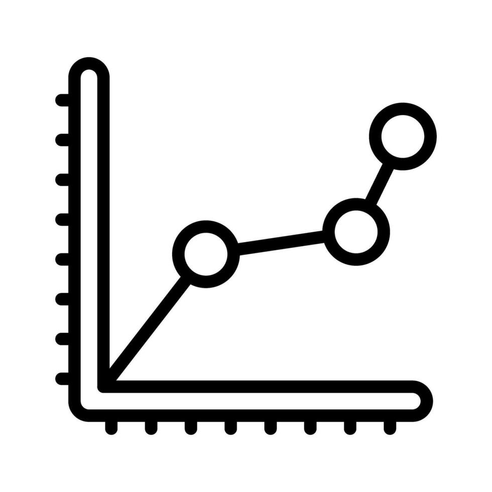 icône de vecteur de graphique en courbes