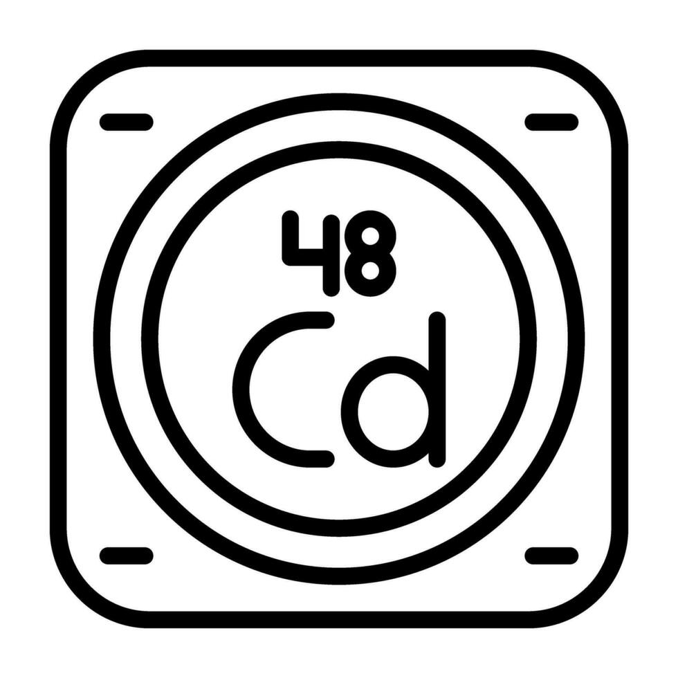 cadmium vecteur icône