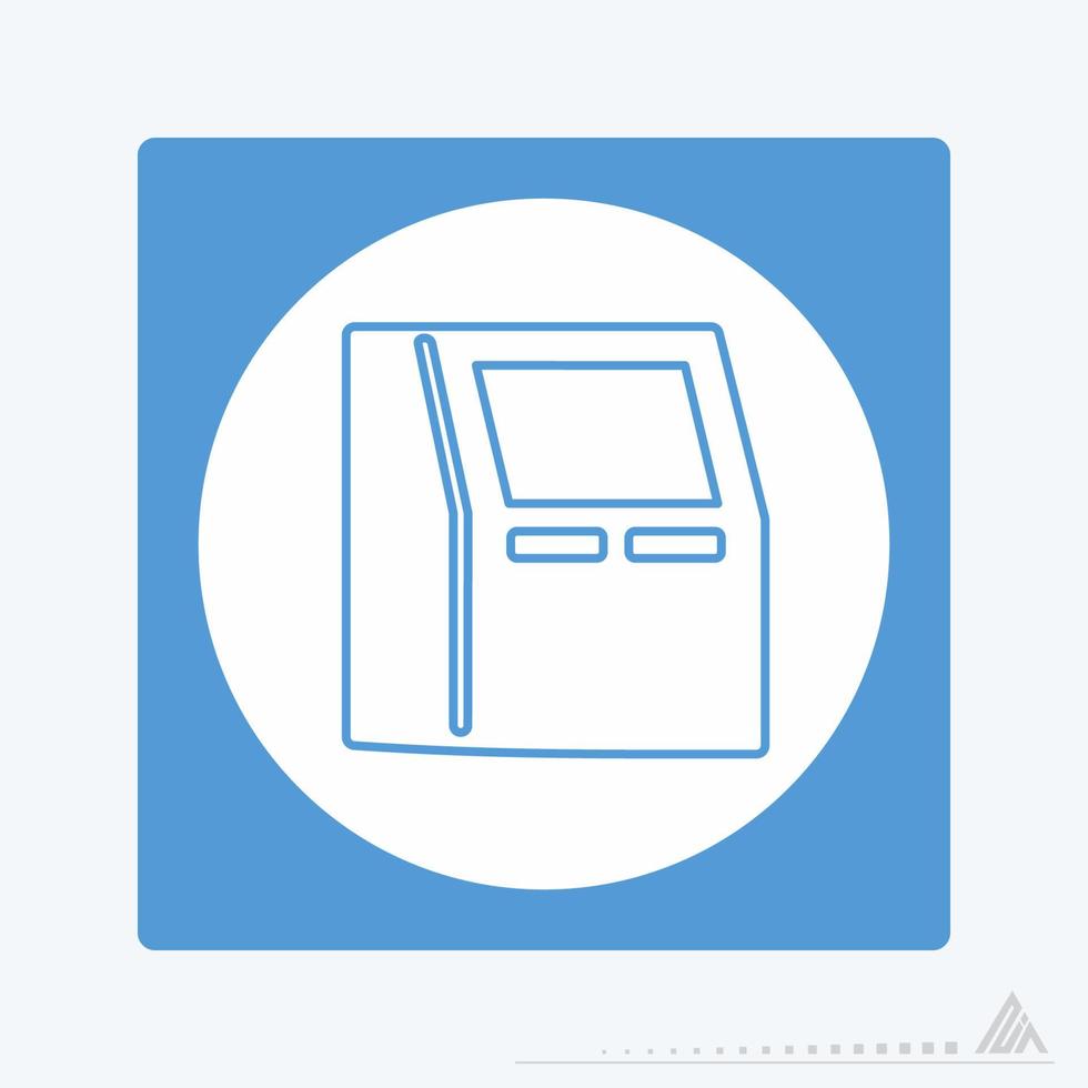 graphique vectoriel de distributeur automatique de billets - style lune blanche