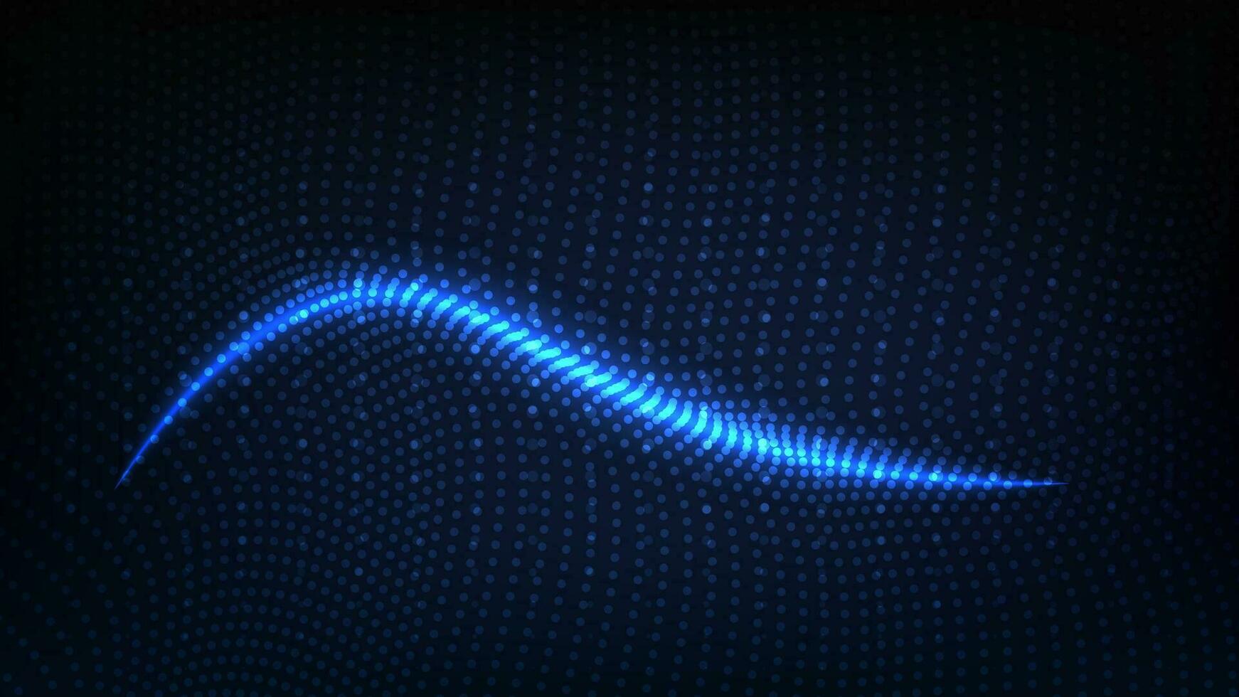 moderne scientifique abstrait Contexte avec dynamique bleu particule vague. concept de numérique La technologie et gros Les données visualisation. vecteur illustration eps10