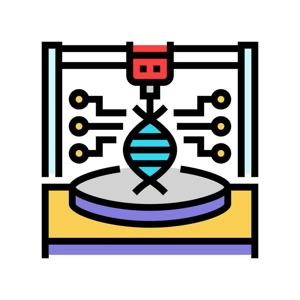 synthétique la biologie cryptogénétique Couleur icône vecteur illustration