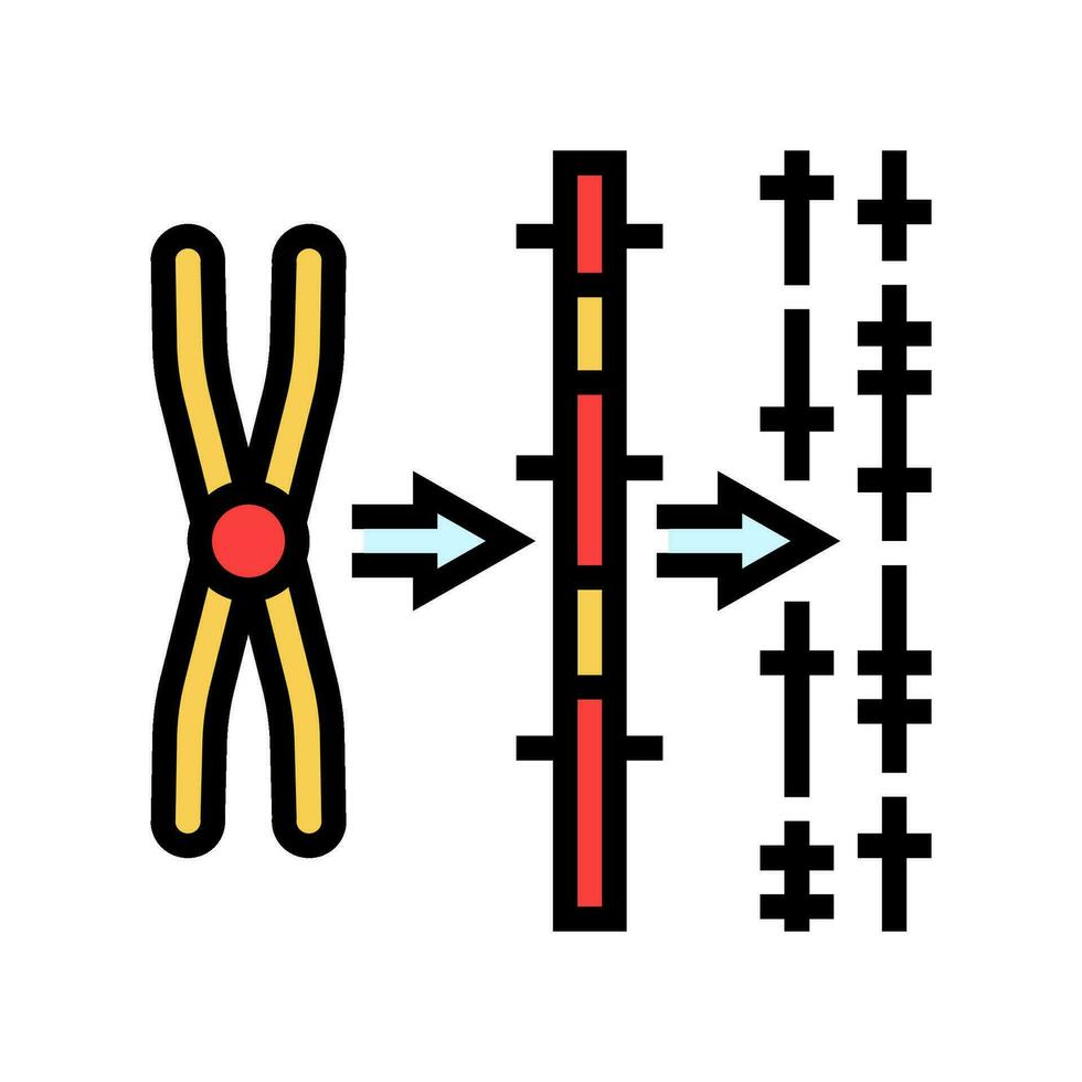 gène cartographie cryptogénétique Couleur icône vecteur illustration