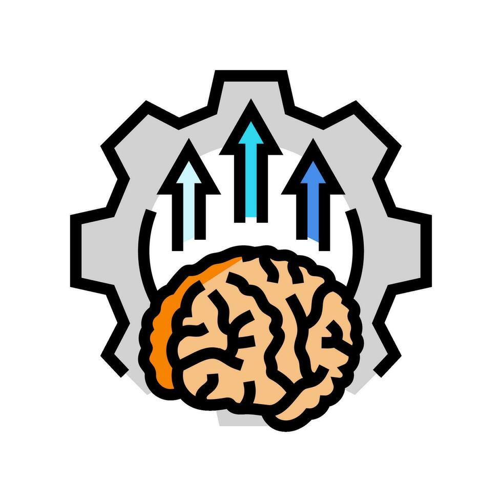 neuroplasticité neuroscience neurologie Couleur icône vecteur illustration