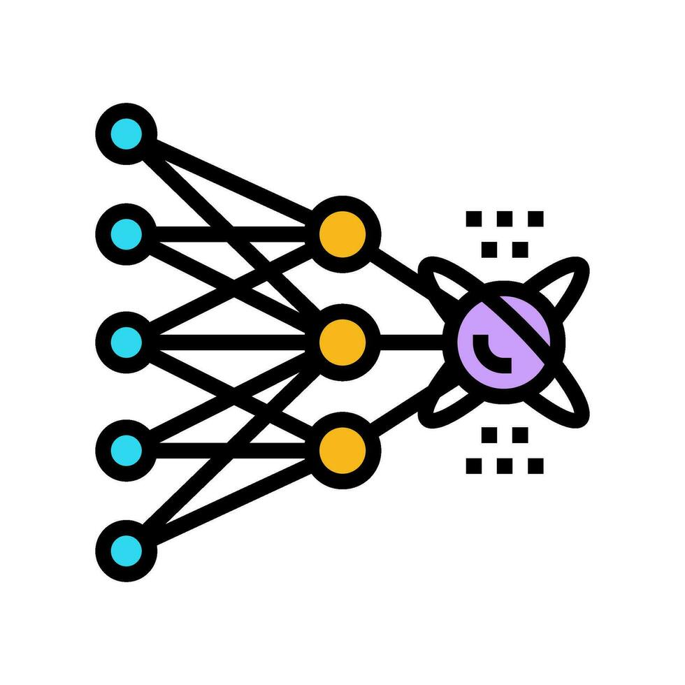 algorithme quantum La technologie Couleur icône vecteur illustration