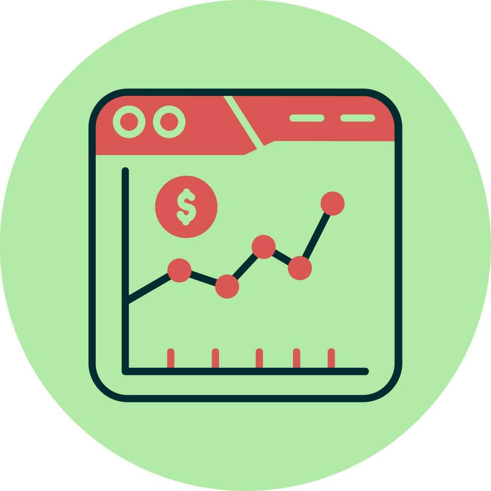icône de vecteur de marché boursier