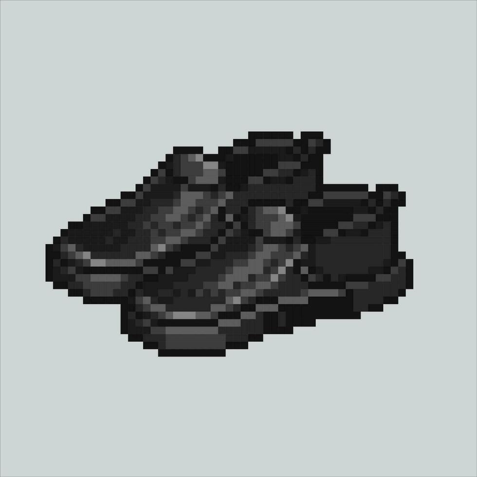 pixel art illustration cuir chaussures. pixélisé formel chaussures. formel cuir des chaussures pixélisé pour le pixel art Jeu et icône pour site Internet et vidéo jeu. vieux école rétro. vecteur