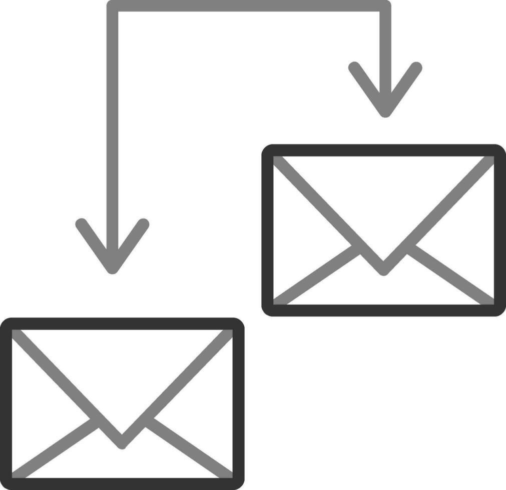 icône de vecteur d'échange de mails