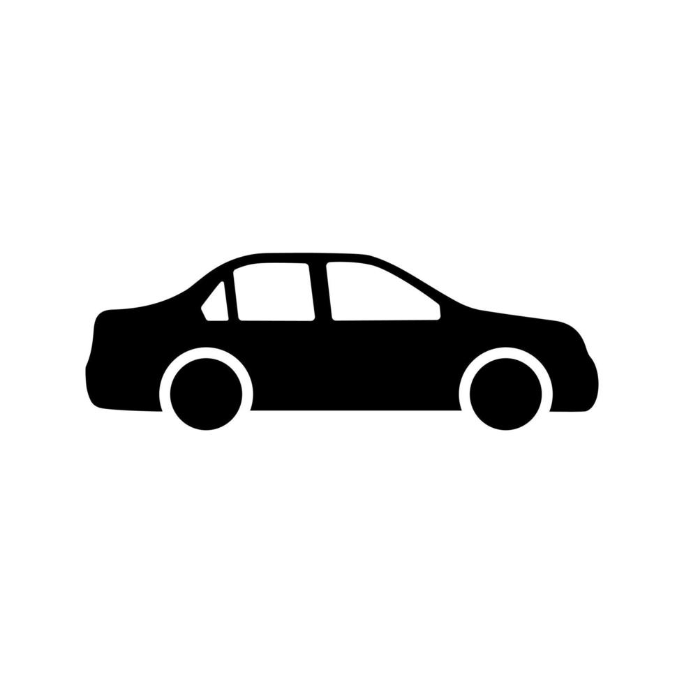 icône de voiture en icône de trafic simple style plat vecteur