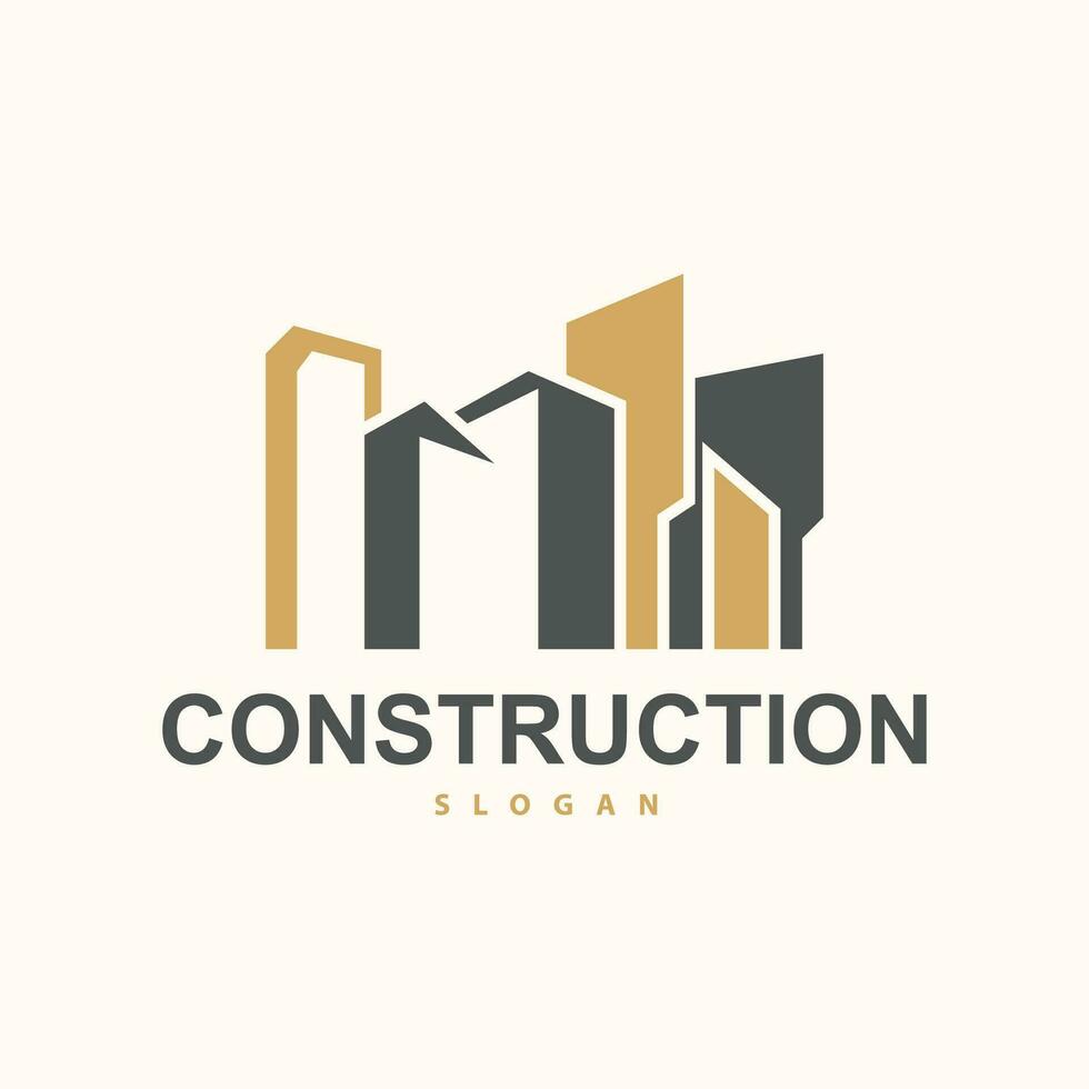 bâtiment réel biens appartement construction logo, élégant prime rustique monogramme vecteur conception