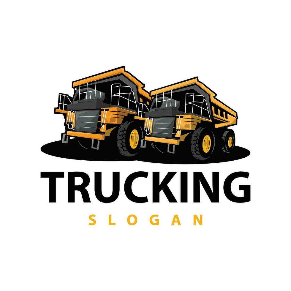 un camion logo lourd véhicule exploitation minière un camion transport conception vecteur illustration modèle