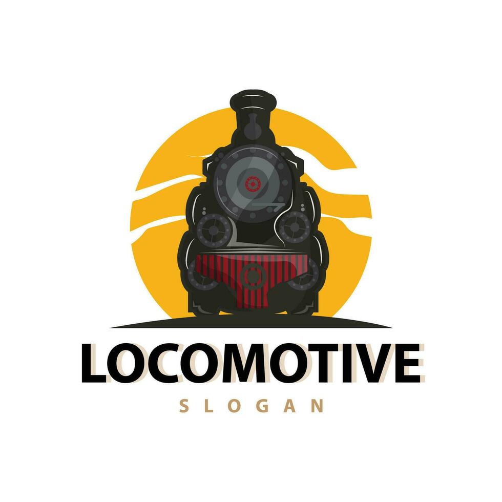 vapeur train logo vecteur illustration vieux train silhouette ancien locomotive conception modèle marque