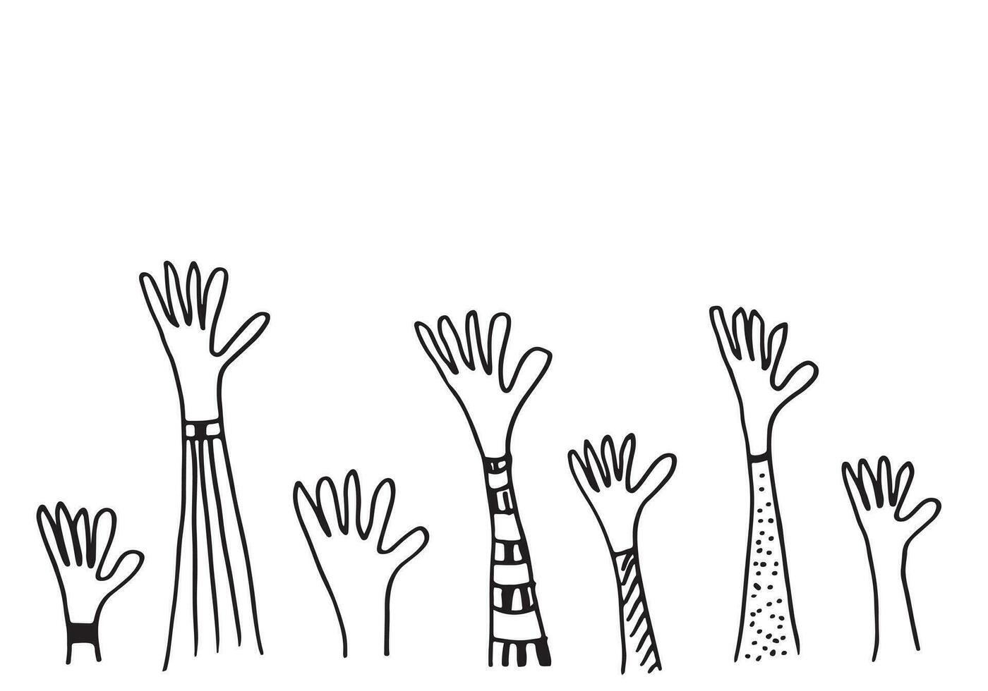 main d'applaudissements dessiner sur fond blanc. illustration vectorielle. vecteur