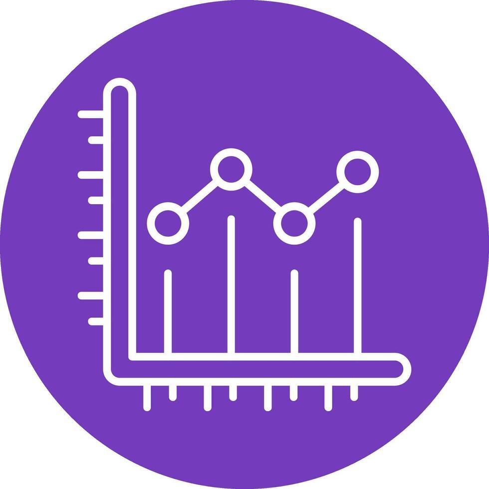 icône de vecteur de graphique en courbes