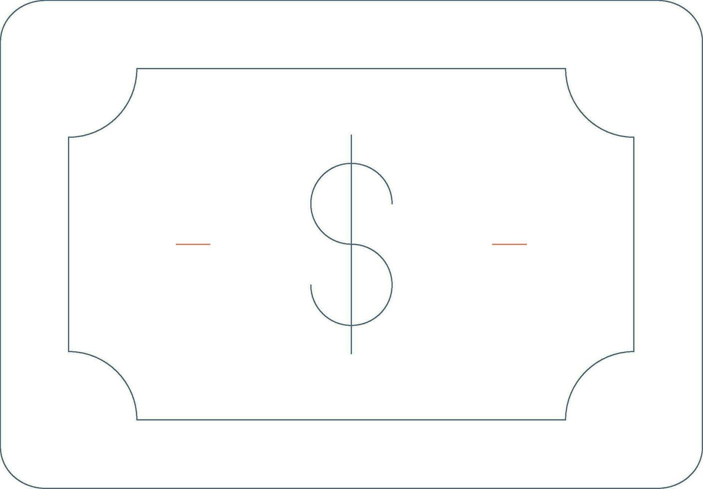 icône de vecteur de billet de dollar