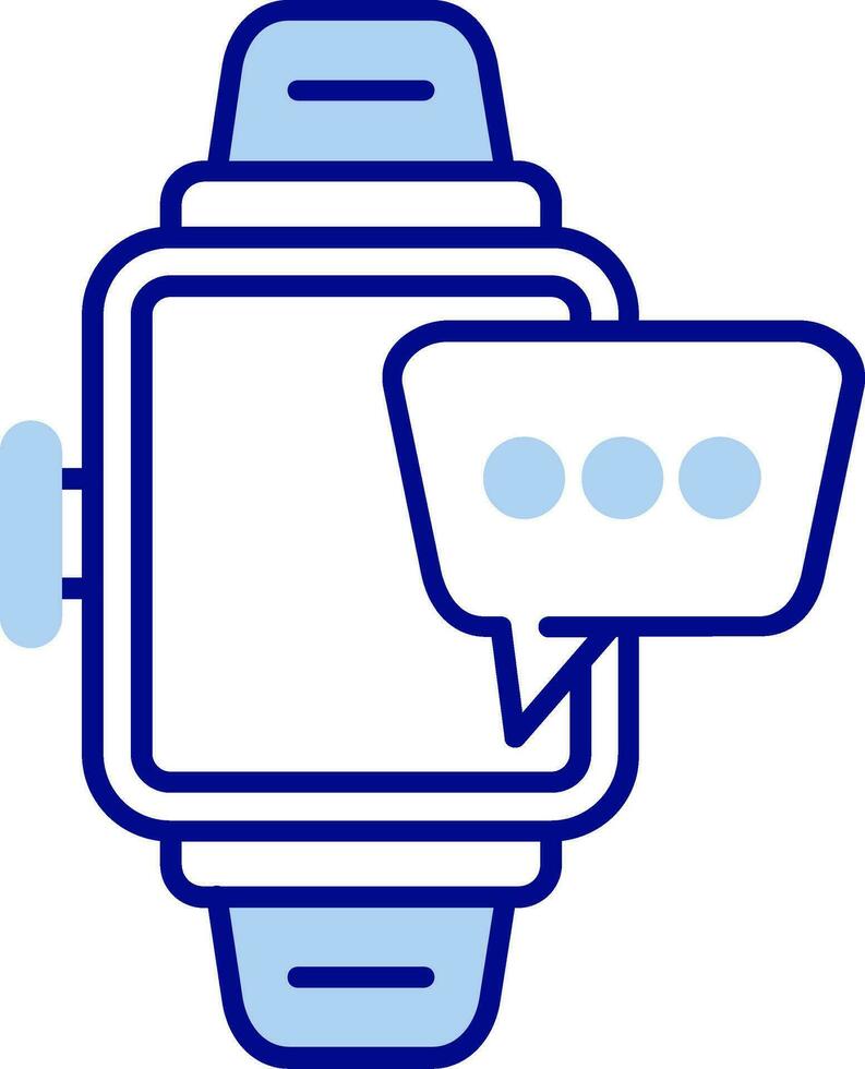 icône remplie de ligne smartwatch vecteur