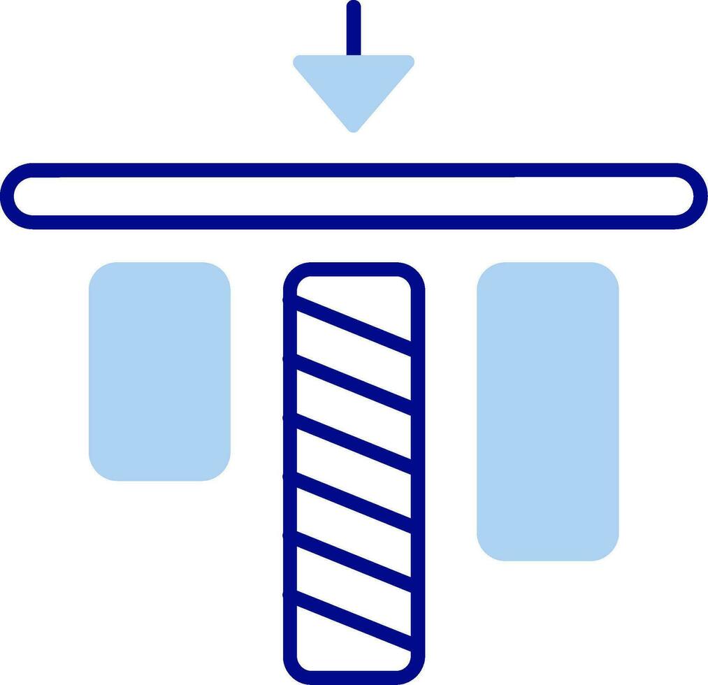 Haut alignement ligne rempli icône vecteur