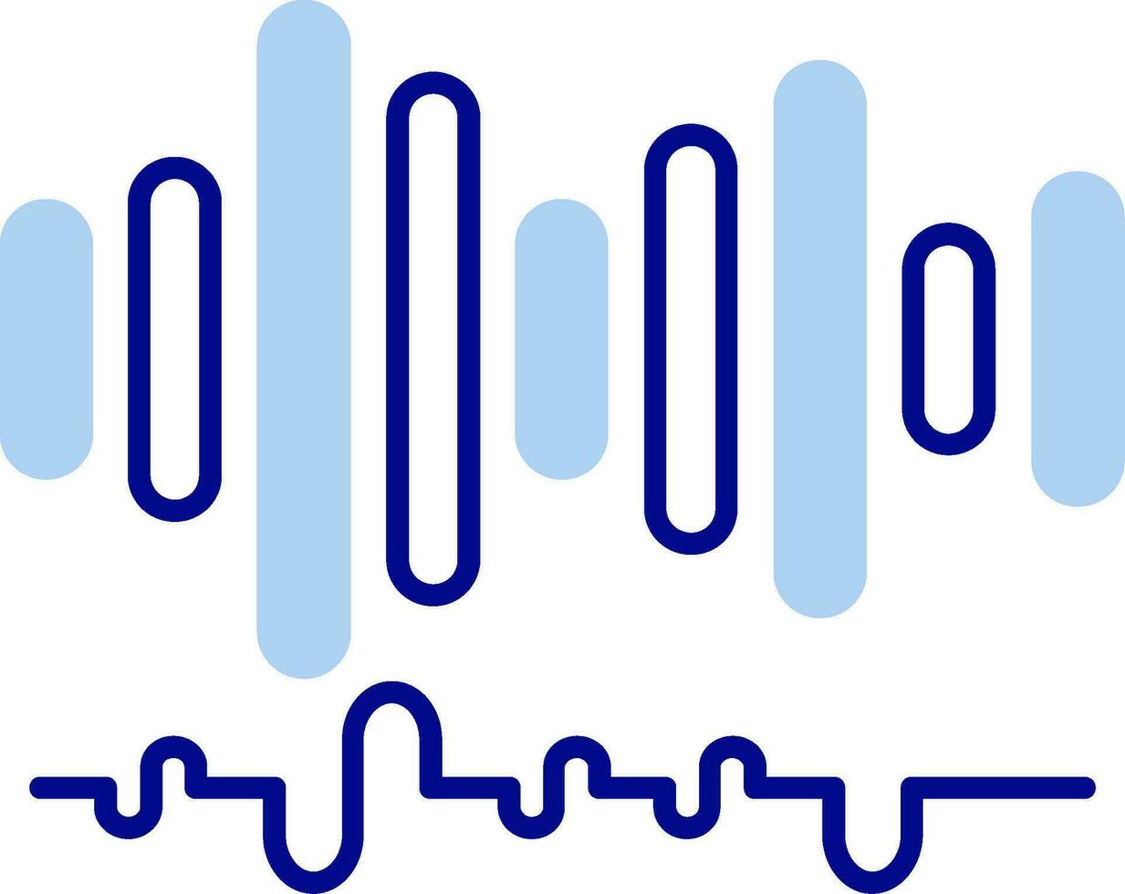 l'audio ligne rempli icône vecteur