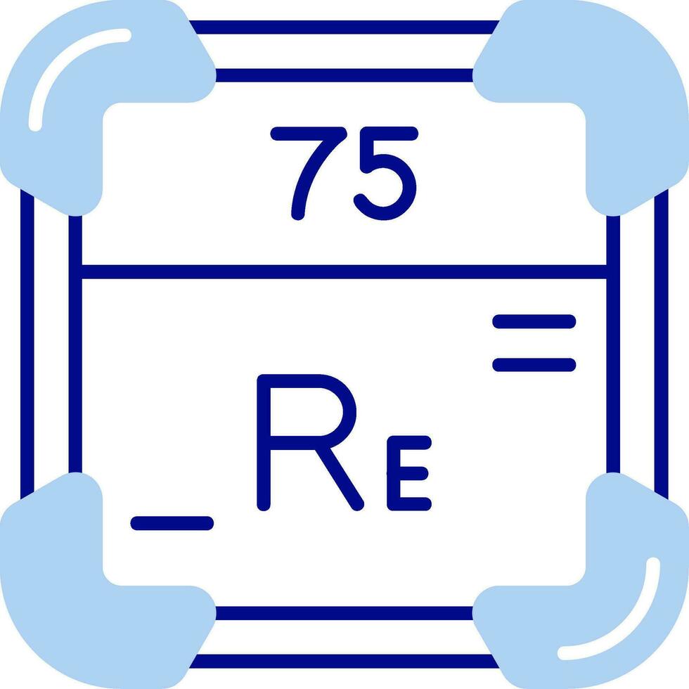 rhénium ligne rempli icône vecteur
