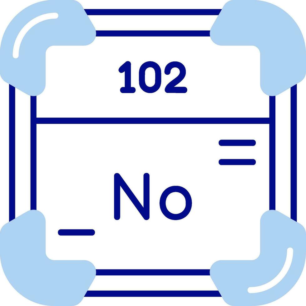 nobelium ligne rempli icône vecteur