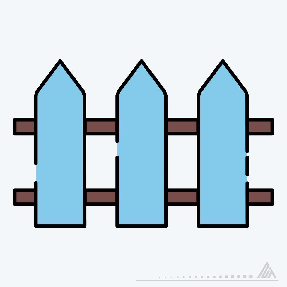 graphique vectoriel de clôture - style de coupe de ligne