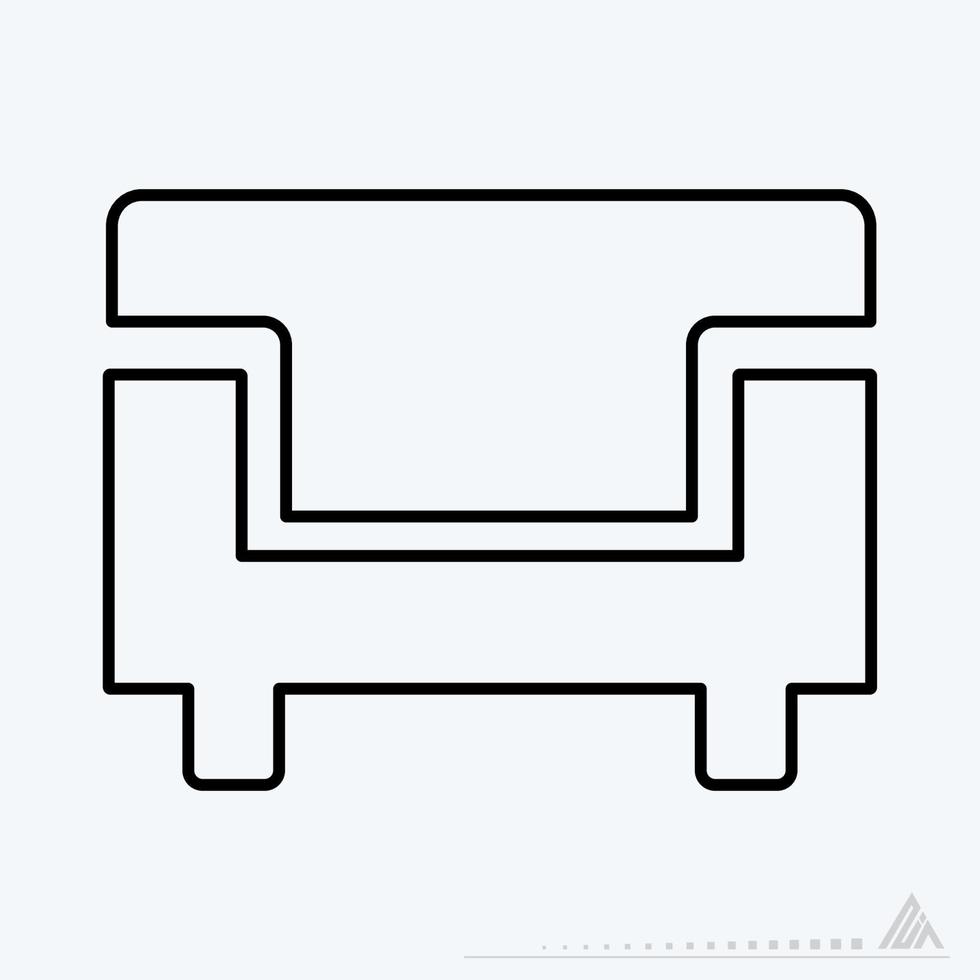 illustration vectorielle de sièges - style de ligne vecteur