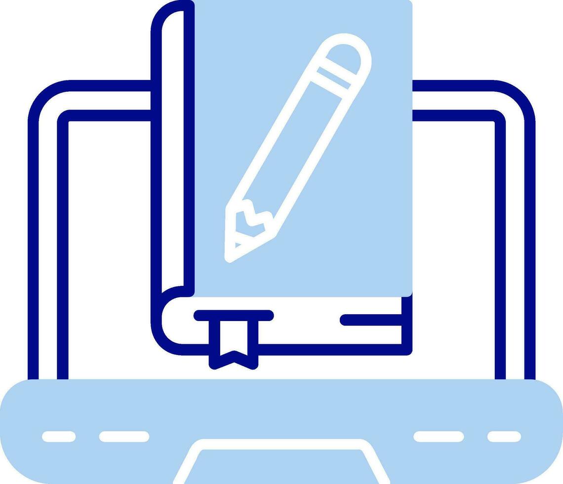 en ligne apprentissage ligne rempli icône vecteur