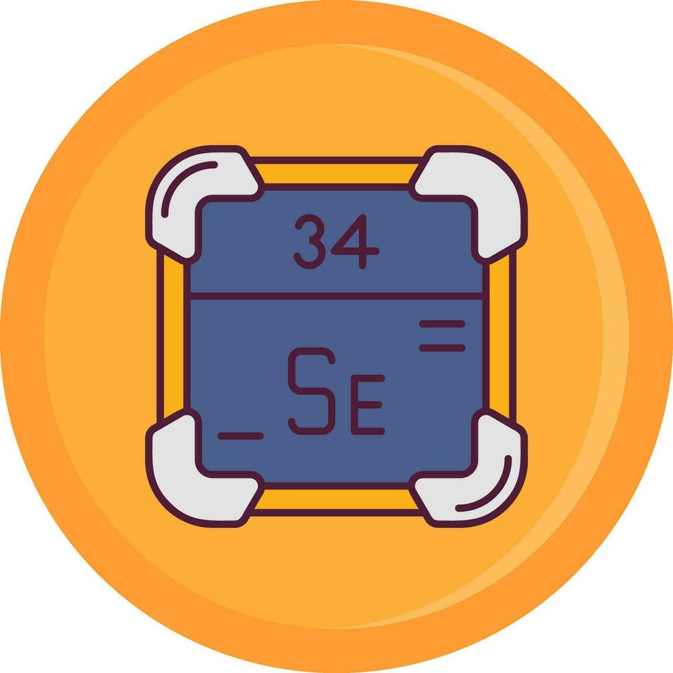 sélénium ligne rempli icône vecteur