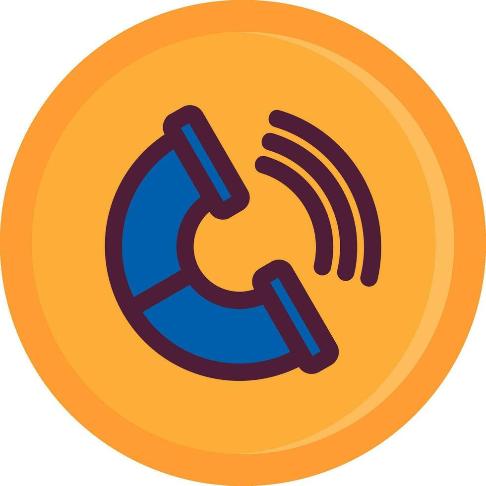 icône remplie de ligne téléphonique vecteur