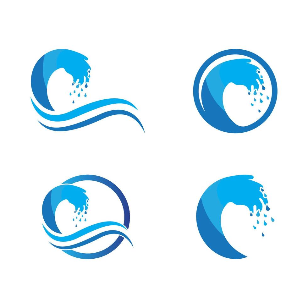 conception d'illustration vectorielle icône vague d'eau vecteur
