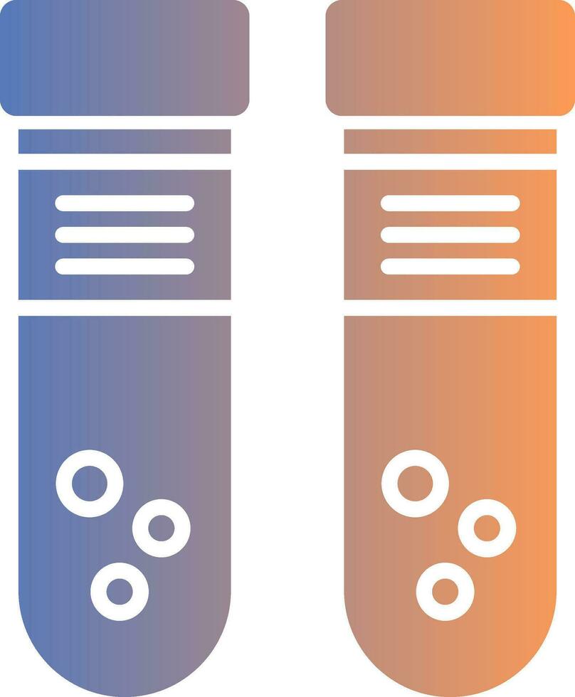 icône de gradient de tube à essai vecteur