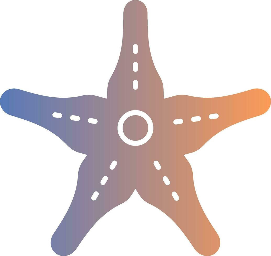 étoile de mer pente icône vecteur