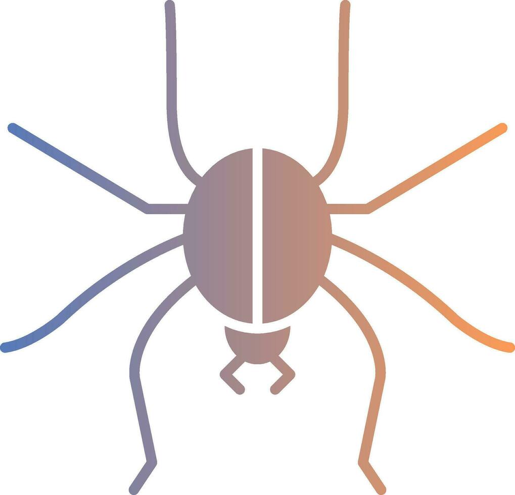 icône de dégradé d'araignée vecteur
