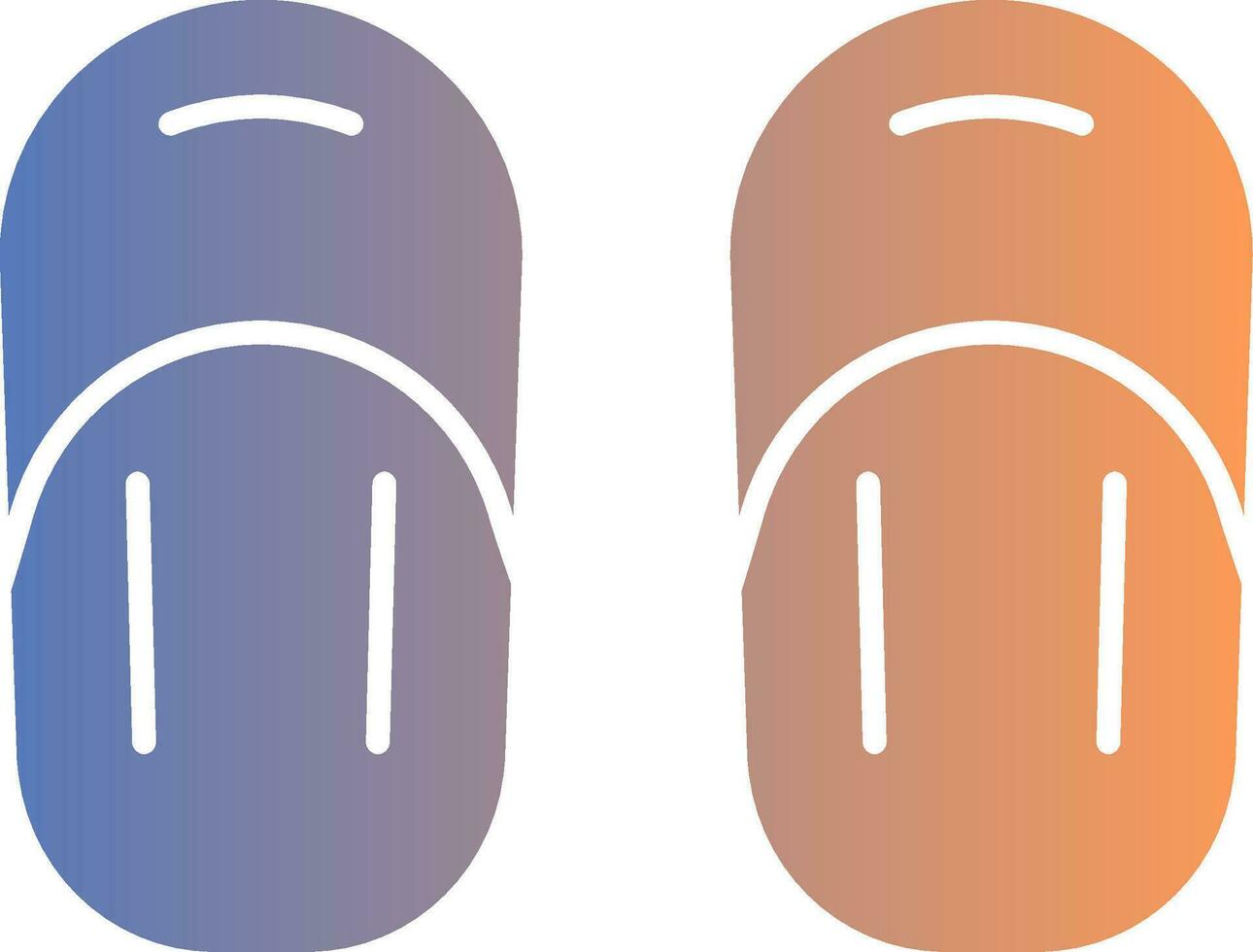 icône de dégradé de sandale vecteur