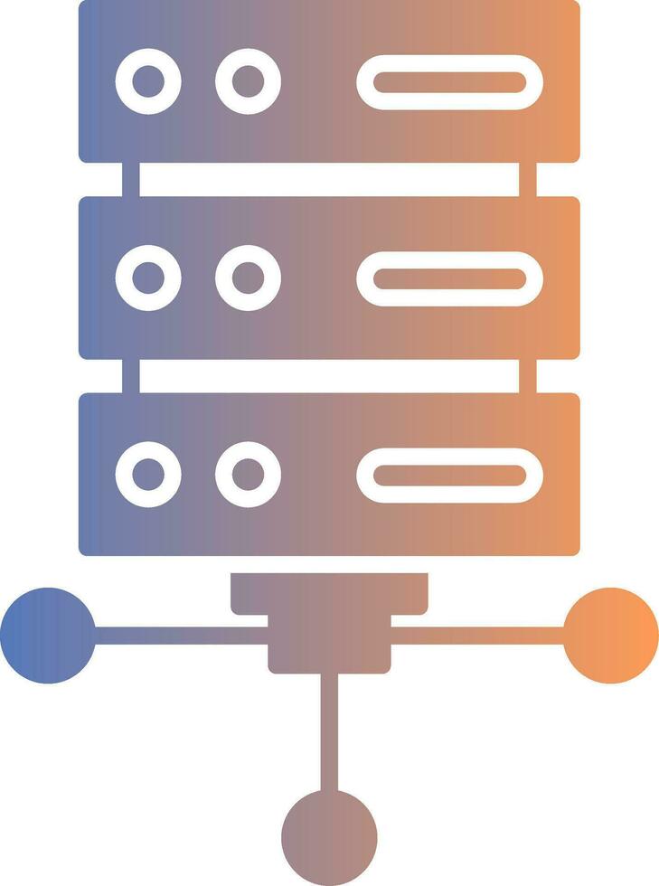 icône de dégradé de serveur vecteur
