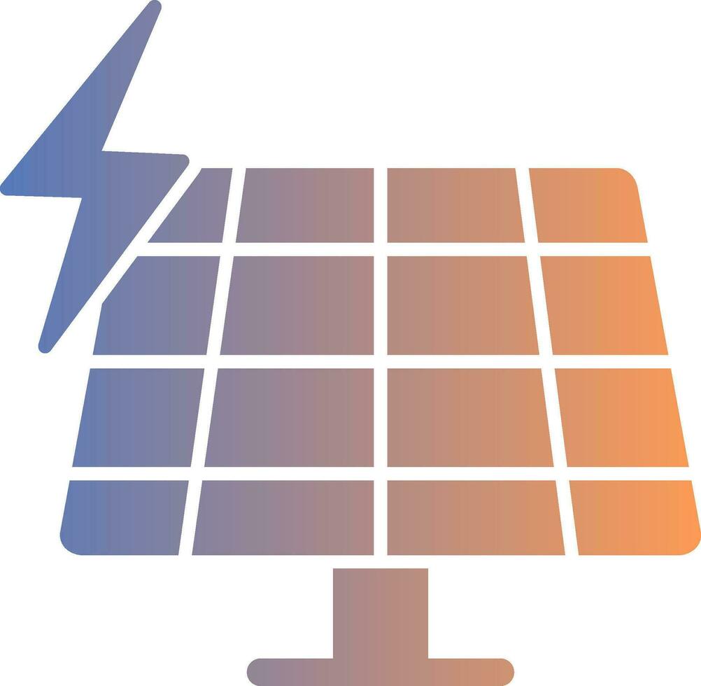 icône de dégradé de panneau solaire vecteur